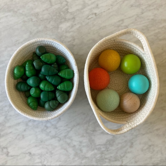 Three Montessori rope treasure baskets - 3 sizes - Picture 4 of 12